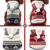 Haină de iarnă pentru câini, cu glugă, îmbrăcăminte rezistentă la vânt pentru animale de companie, căptușită cu lână, jachetă caldă pentru cățeluș, groasă, vreme rece, haine căptușite în aer liber.