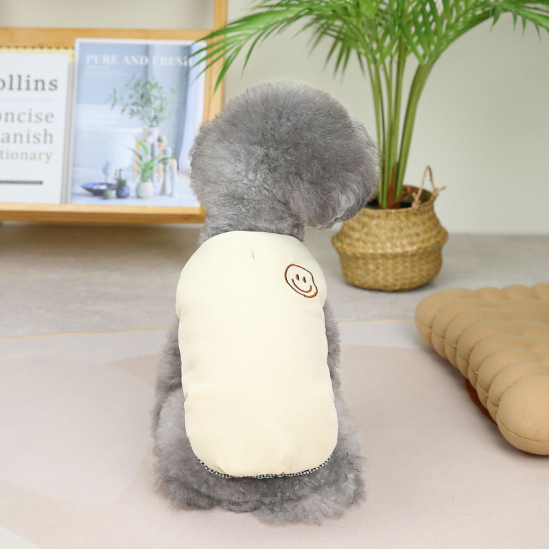 Vestă din bumbac pur pentru animale de companie, toamnă iarnă, haine pentru câini de talie mică, jachetă groasă, pulover cald, cămașă de modă pentru cățeluș, haină chihuahua Yorkshire pug