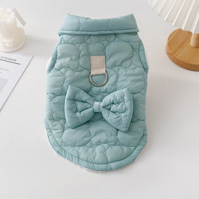 Odjeća za kućne ljubimce Zima Jesen Topla vesta Modni pulover s mašnom za male pse Mačka Slatka naramenica Štene Debela majica Chihuahua Yorkshire