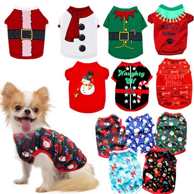 Jõulud koerariided uusaasta lemmikloomad koerte rõivad väikestele ja keskmistele koertele kostüümid chihuahua lemmiklooma särk Soe koerariietus Yorkshire