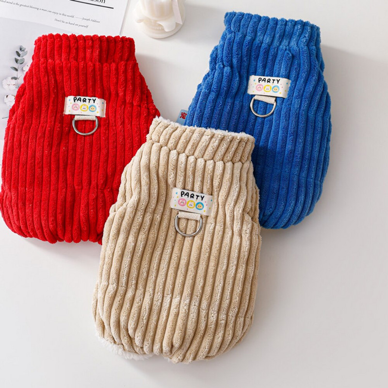 Lemmikloomariided Sügistalvine Vest Väike koer Soe Mood Rakmed Kassi Armas Villane Kampsun Kutsikas Paks Kasukas Chihuahua Bulldog Puudel