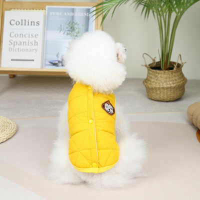 Ζεστό γιλέκο Φθινοπωρινό Χειμερινό Ρούχα για Κατοικίδια Μεσαία Μικρό Σκύλο Ζεστό Βελούδο Αντίσταση Κρύου Γατάκι Κουτάβι Μασίφ Γιλέκο Chihuahua Yorkshire Poodle