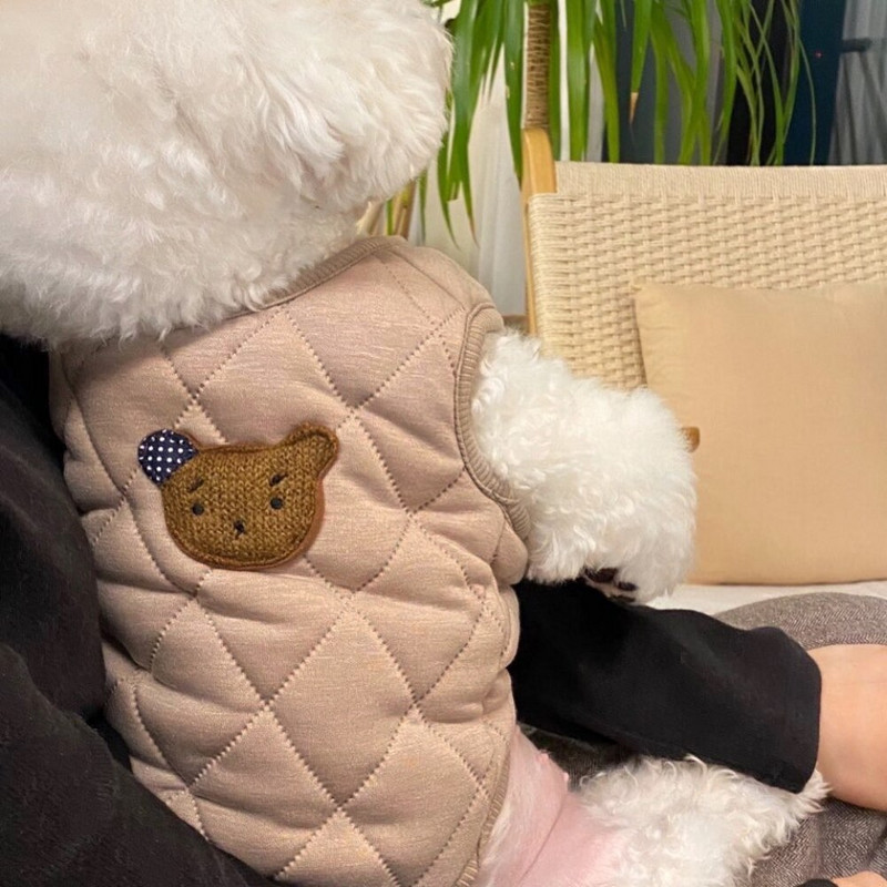 Väike koer Puuvillane vest Talvine Sügis Soe Kampsun Kass Mood Multifilm Mustriline Mantel Lemmiklooma Kutsikas Armas jakk Puudel Malta Bulldog