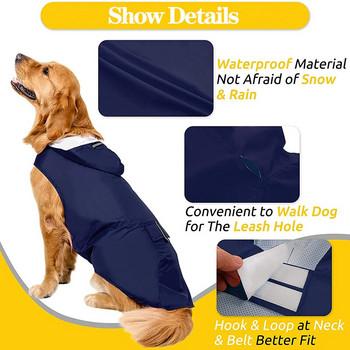 Αδιάβροχο σκύλου Ανακλαστικά αδιάβροχα ρούχα σκυλιών για μικρά μεγάλα σκυλιά Rain Coat Golden Retriever Labrador Raincape Pet Poncho