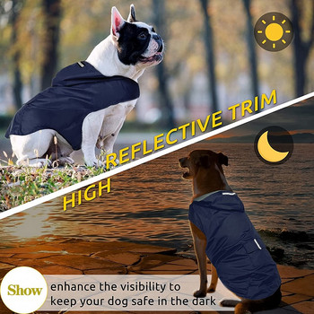 Αδιάβροχο σκύλου Ανακλαστικά αδιάβροχα ρούχα σκυλιών για μικρά μεγάλα σκυλιά Rain Coat Golden Retriever Labrador Raincape Pet Poncho