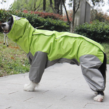Дъждобран за домашни кучета Външни водоустойчиви дрехи Гащеризон с качулка Гащеризон за малки големи кучета Дъждобран Френски булдог Лабрадор