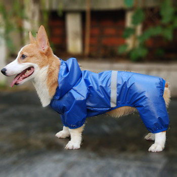 Pet Dog Αδιάβροχο αδιάβροχο Jumpsuit Reflective Rain Coat Αντηλιακό μπουφάν για εξωτερικούς χώρους για σκύλους Προμήθειες κατοικίδιων ζώων
