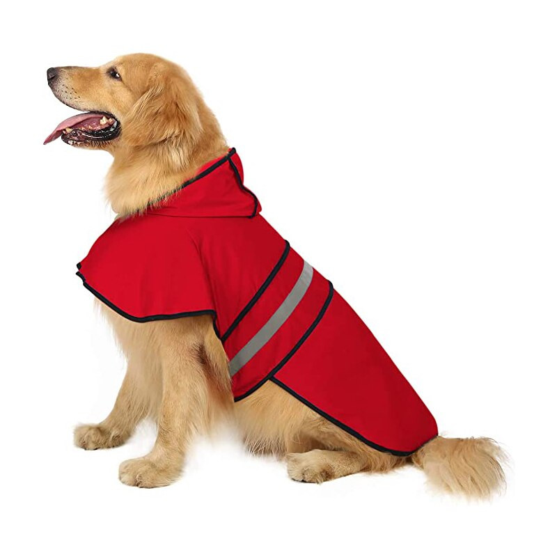 Pelernă de ploaie pentru câini de talie mare pentru cățeluș Golden Retriever Franch Bulldog Pug Poncho Capă de ploaie reflectorizată pentru câini Haine impermeabilă pentru câini York