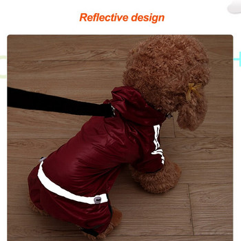 Αδιάβροχα ρούχα για σκύλους για μικρά σκυλιά Μπουφάν αδιάβροχο μπουφάν Puppy αδιάβροχο αντανακλαστική ταινία Yorkie Chihuahua Ρούχα για κατοικίδια