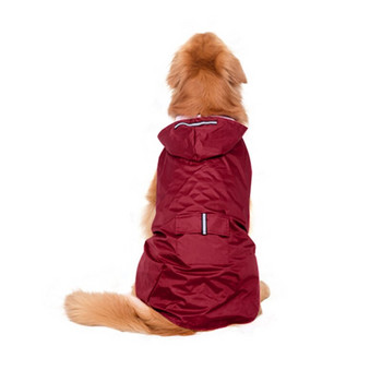 Дъждобран за малки кучета за домашни любимци Водоустойчиви дрехи за големи кучета Външно палто Дъждобран Светлоотразително кученце Пончо за големи кучета Дишаща мрежа