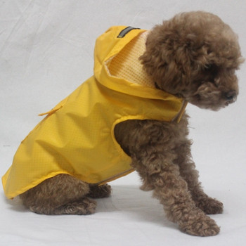 Дъждобран за малки кучета за домашни любимци Водоустойчиви дрехи за големи кучета Външно палто Дъждобран Светлоотразително кученце Пончо за големи кучета Дишаща мрежа