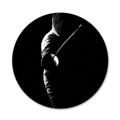 Tvoros folija Saber Epee Piktogramos Smeigtukai Ženkliuko apdaila Sagės Metaliniai ženkleliai drabužiams Kuprinės puošimas