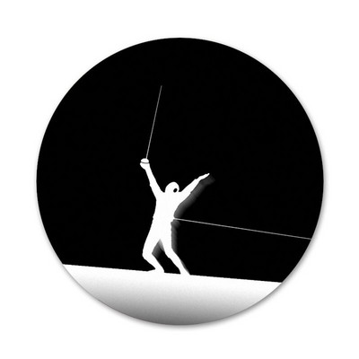 Tvoros folija Saber Epee Piktogramos Smeigtukai Ženkliuko apdaila Sagės Metaliniai ženkleliai drabužiams Kuprinės puošimas