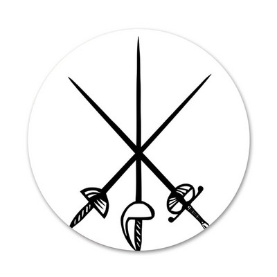 Tvoros folija Saber Epee Piktogramos Smeigtukai Ženkliuko apdaila Sagės Metaliniai ženkleliai drabužiams Kuprinės puošimas