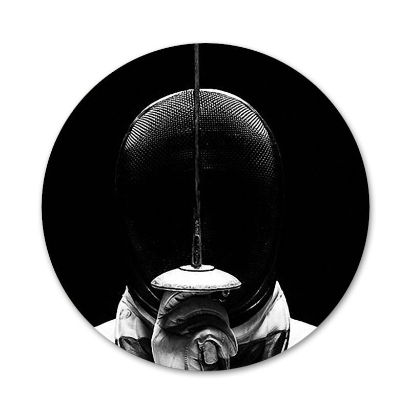 Tvoros folija Saber Epee Piktogramos Smeigtukai Ženkliuko apdaila Sagės Metaliniai ženkleliai drabužiams Kuprinės puošimas