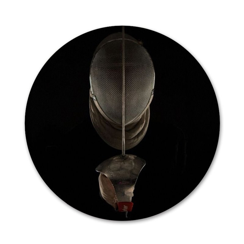 Tvoros folija Saber Epee Piktogramos Smeigtukai Ženkliuko apdaila Sagės Metaliniai ženkleliai drabužiams Kuprinės puošimas