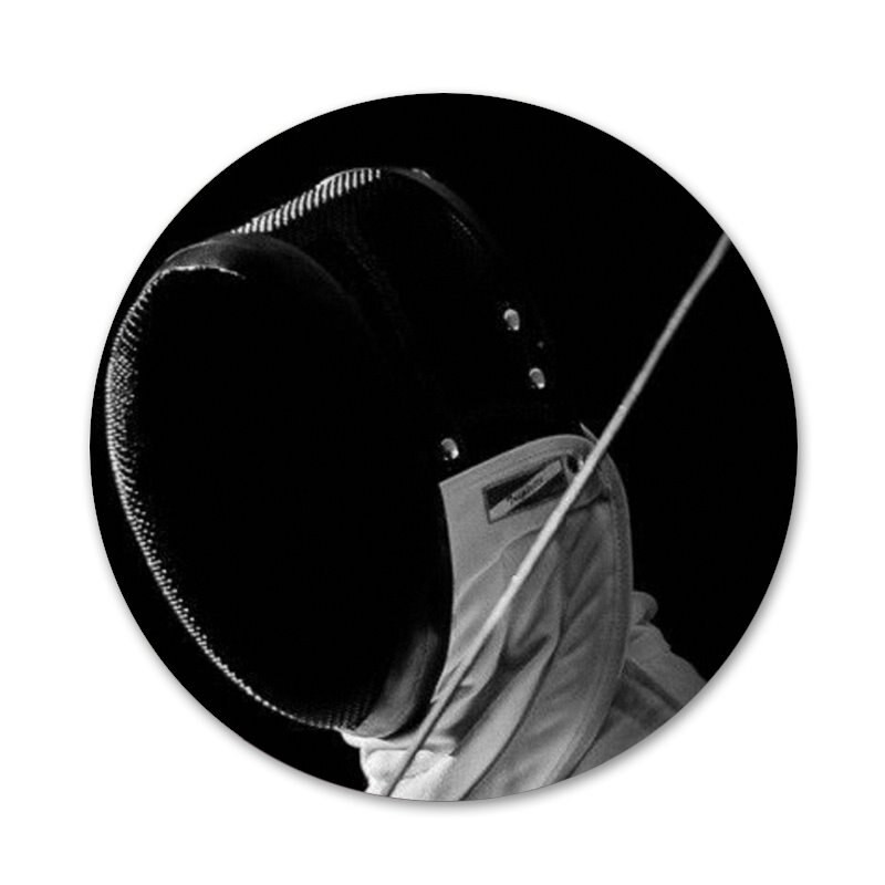 Tvoros folija Saber Epee Piktogramos Smeigtukai Ženkliuko apdaila Sagės Metaliniai ženkleliai drabužiams Kuprinės puošimas