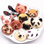 1 KOM. Ljupke oznake sa životinjama. Ikona slatkog psa iz crtića. Broševi. Odjeća. Dekoracija ruksaka. Pokloni za zabavu. Rođendanski darovi.