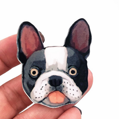 1 KOM. Ljupke oznake sa životinjama. Ikona slatkog psa iz crtića. Broševi. Odjeća. Dekoracija ruksaka. Pokloni za zabavu. Rođendanski darovi.