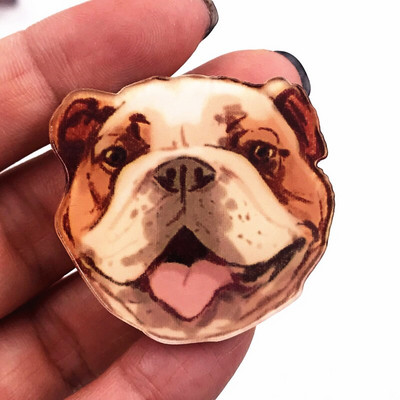 1 KOM. Ljupke oznake sa životinjama. Ikona slatkog psa iz crtića. Broševi. Odjeća. Dekoracija ruksaka. Pokloni za zabavu. Rođendanski darovi.