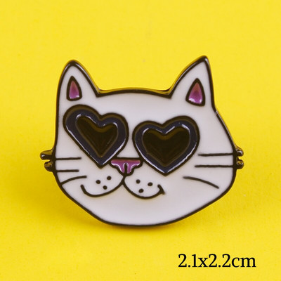 Rahulikult armsad kassid Märgid riiete jaoks Loomade emaili nööpnõelad seljakottide jaoks riided reväärinõelad seljakoti märgid Märk Ehted kingitus