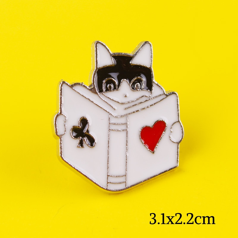 Rahulikult armsad kassid Märgid riiete jaoks Loomade emaili nööpnõelad seljakottide jaoks riided reväärinõelad seljakoti märgid Märk Ehted kingitus