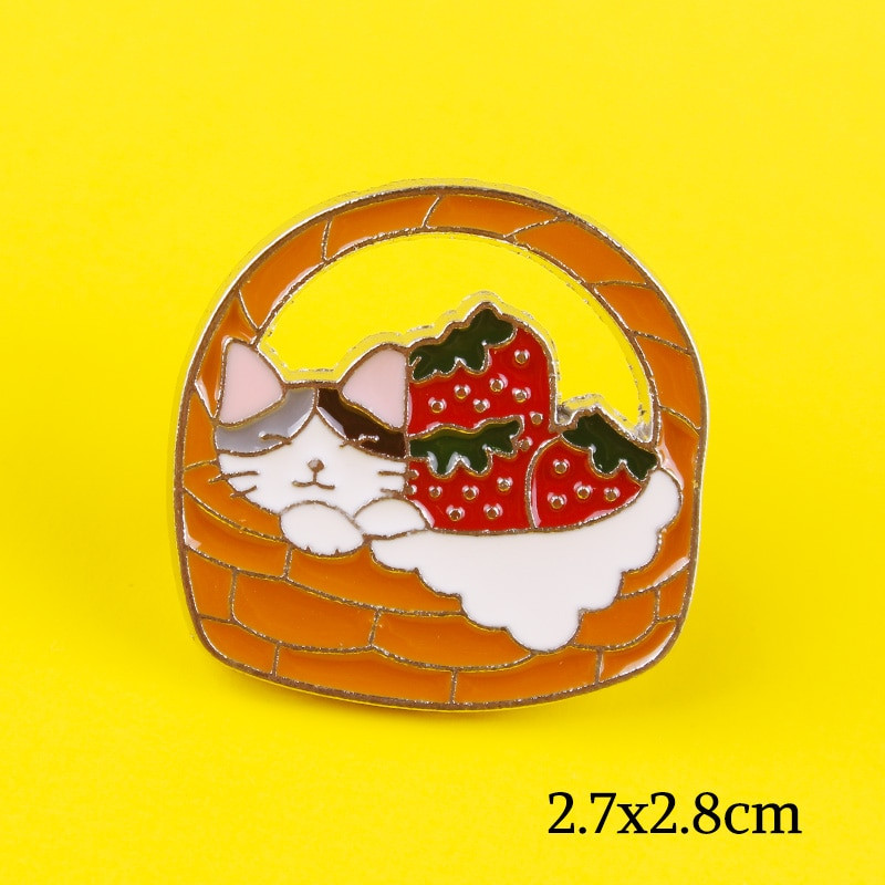 Rahulikult armsad kassid Märgid riiete jaoks Loomade emaili nööpnõelad seljakottide jaoks riided reväärinõelad seljakoti märgid Märk Ehted kingitus