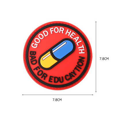 PVC Patch Märgid Pill Star/Duck Dot Touch My 3D PVC Patch Outdoor DIY MÄRGID rõivaste Kiivri mütsi jaoks