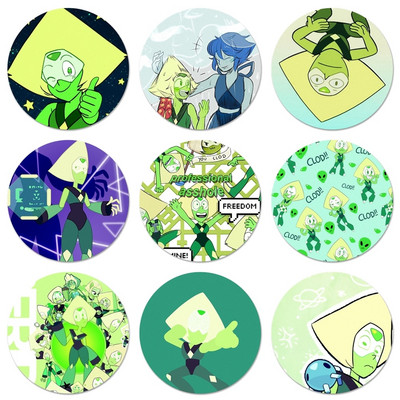 58mm STEVEN UNIVERSE PERIDOT Icons Καρφίτσες Διακοσμητικό σήμα Καρφίτσες Μεταλλικές κονκάρδες για διακόσμηση σακιδίων πλάτης