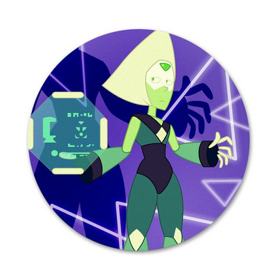 58 mm STEVEN UNIVERSE PERIDOT ikoonid nööpnõelad märgi kaunistus prossid metallist märgid seljakoti kaunistamiseks