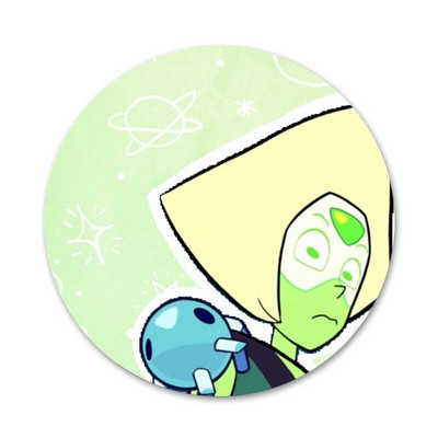 58 mm STEVEN UNIVERSE PERIDOT ikoonid nööpnõelad märgi kaunistus prossid metallist märgid seljakoti kaunistamiseks