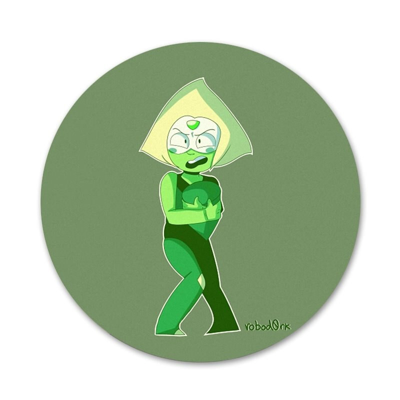 58 mm STEVEN UNIVERSE PERIDOT ikoonid nööpnõelad märgi kaunistus prossid metallist märgid seljakoti kaunistamiseks