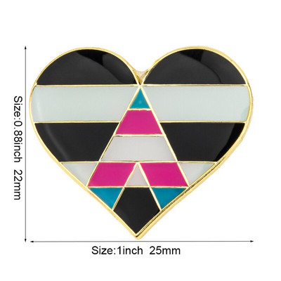 Straight Allies Pride Rainbow Flag Rozet Metal Chapas Metalicas Pins Icon Rucsac Broșă pentru cadou XY0307