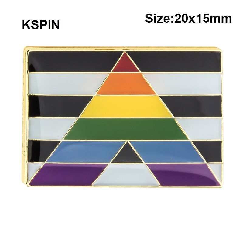 Straight Allies Pride Rainbow Flag Rozet Metal Chapas Metalicas Pins Icon Rucsac Broșă pentru cadou XY0307