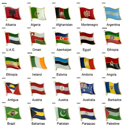10 τεμ. πολλά Σήμα Country Flag Flag Καρφίτσα National Flag Καρφίτσα πέτο Διεθνείς συλλογές καρφίτσες ταξιδιού