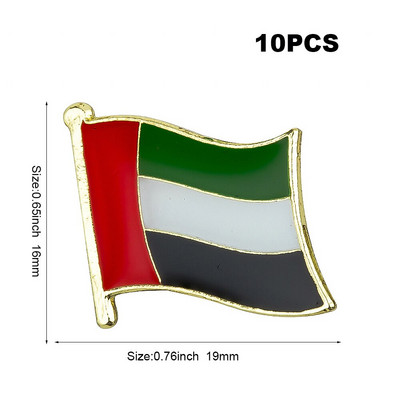 10 vnt. Šalies vėliava Ženkliukas Vėliava Sagė Nacionalinė vėliava Atvarto segtukas Tarptautinių kelionių segtukų kolekcijos