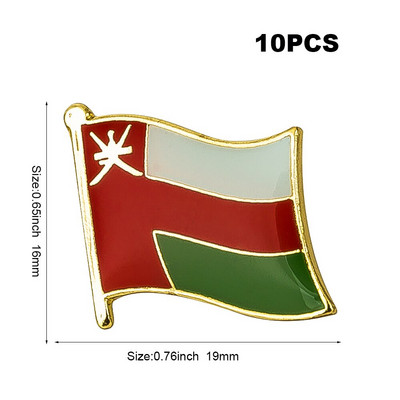 10 vnt. Šalies vėliava Ženkliukas Vėliava Sagė Nacionalinė vėliava Atvarto segtukas Tarptautinių kelionių segtukų kolekcijos