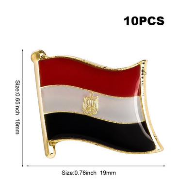 10 vnt. Šalies vėliava Ženkliukas Vėliava Sagė Nacionalinė vėliava Atvarto segtukas Tarptautinių kelionių segtukų kolekcijos