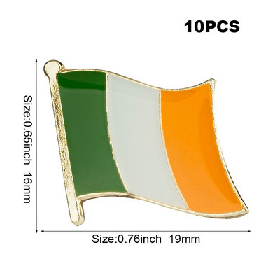 10 vnt. Šalies vėliava Ženkliukas Vėliava Sagė Nacionalinė vėliava Atvarto segtukas Tarptautinių kelionių segtukų kolekcijos