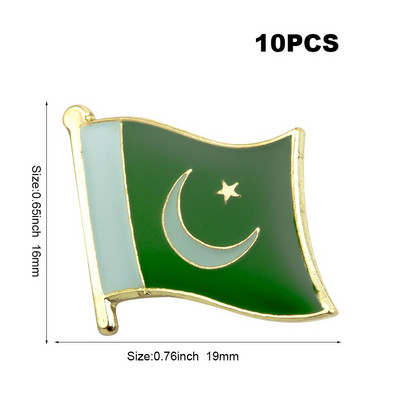 10 vnt. Šalies vėliava Ženkliukas Vėliava Sagė Nacionalinė vėliava Atvarto segtukas Tarptautinių kelionių segtukų kolekcijos