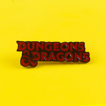 Емайлирана игла Dungeons And Dragon D20 DnD 20-странни зарове Брошки и игли Значки Ролева игра Игра със зарове Ревер Чанта за дрехи Декор