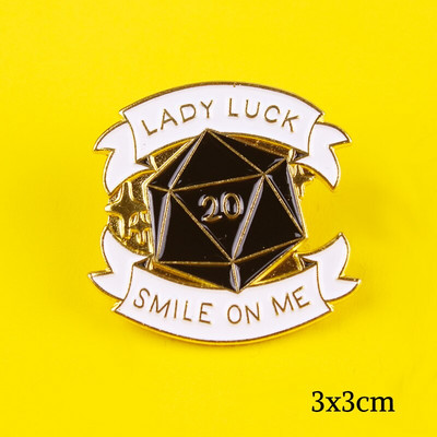 Emajlirana igla Dungeons And Dragon D20 DnD 20-strane igre s kockicama Broševi i igle Značke RPG igra Igra s kockicama Dekoracija torbi za odjeću