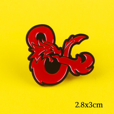 Emajlirana igla Dungeons And Dragon D20 DnD 20-strane igre s kockicama Broševi i igle Značke RPG igra Igra s kockicama Dekoracija torbi za odjeću