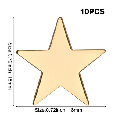 10 bucăți o mulțime de insignă metalică ace ace broșă cruce steaua aurie roșu alb negru galben albastru violet verde roz