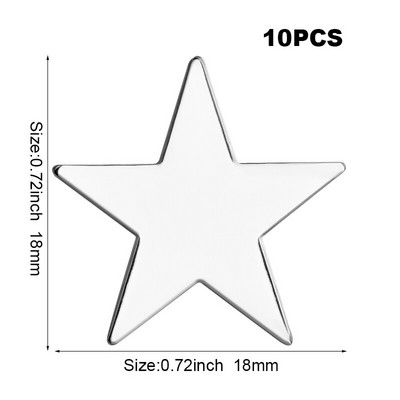 10 bucăți o mulțime de insignă metalică ace ace broșă cruce steaua aurie roșu alb negru galben albastru violet verde roz