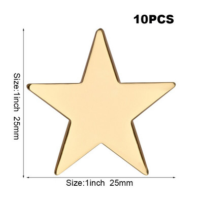 10 bucăți o mulțime de insignă metalică ace ace broșă cruce steaua aurie roșu alb negru galben albastru violet verde roz