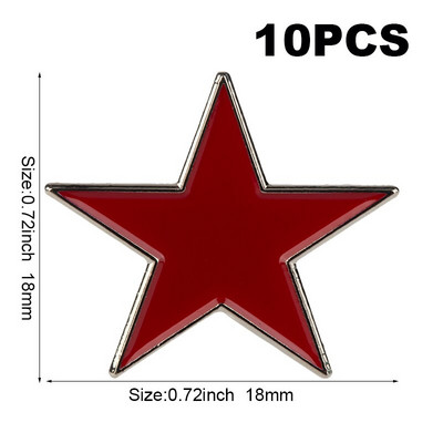 10 bucăți o mulțime de insignă metalică ace ace broșă cruce steaua aurie roșu alb negru galben albastru violet verde roz