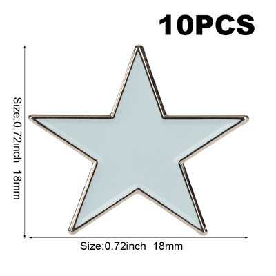 10 bucăți o mulțime de insignă metalică ace ace broșă cruce steaua aurie roșu alb negru galben albastru violet verde roz