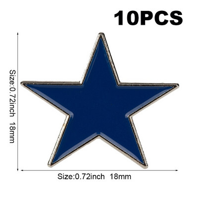 10 bucăți o mulțime de insignă metalică ace ace broșă cruce steaua aurie roșu alb negru galben albastru violet verde roz