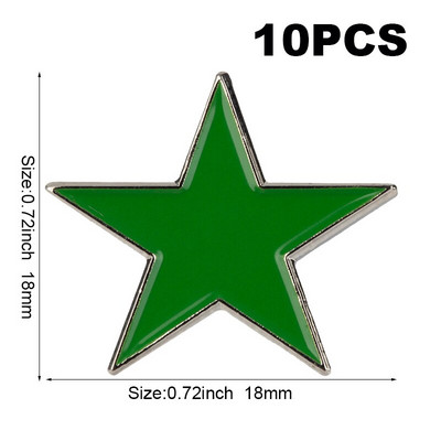 10 bucăți o mulțime de insignă metalică ace ace broșă cruce steaua aurie roșu alb negru galben albastru violet verde roz